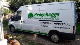 Commercial van branding with vinyl graphics